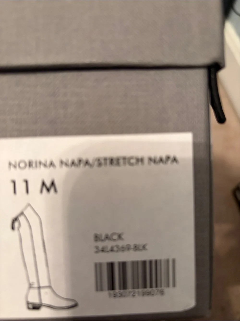 Aquatalia Black Leather Norina Napa Stretch Boot Size 11M
